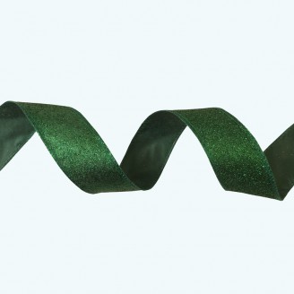 Glitter Satin Wired 2", 1.5" | Green